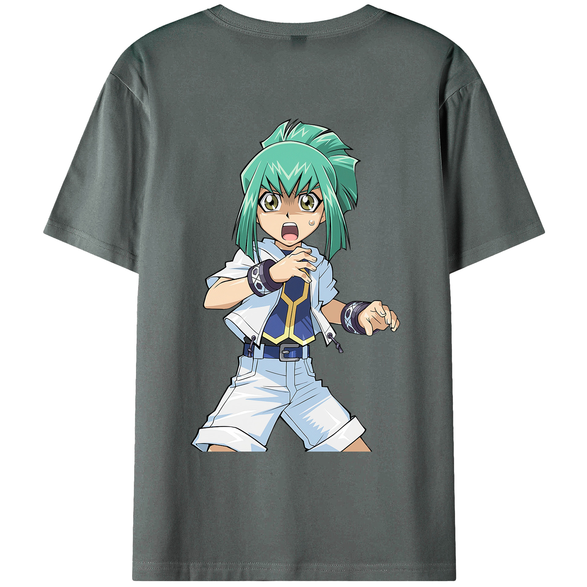 （画像用） 遊☆戯☆王 Yu-Gi-Oh! 綿100％ メンズ半袖Tシャツ（バックプリント） 通気性